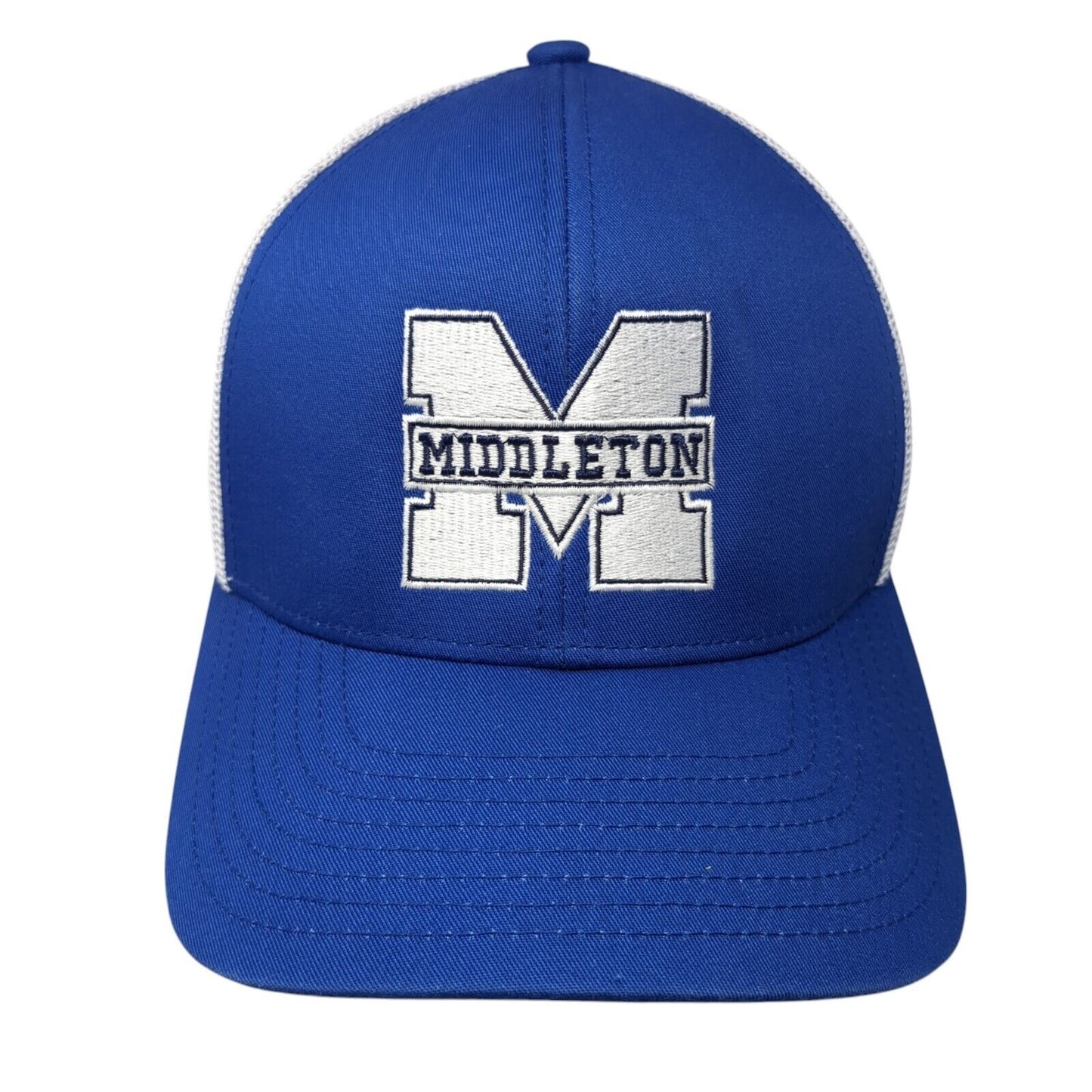 Middleton Snapback Trucker Hat Blue OS Adjustable Mesh Back Pacific Headwear