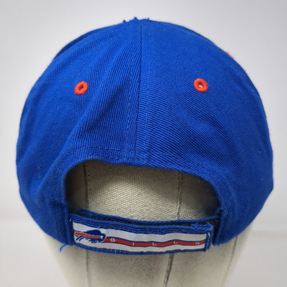 Buffalo Bills NFL Team Apparel Cap Blue One Size Cotton Strapback Curved Brim