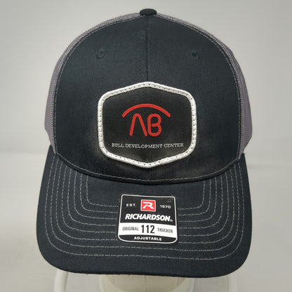 Richardson Trucker Hat Black One Size Bull Development Center Mesh Snapback