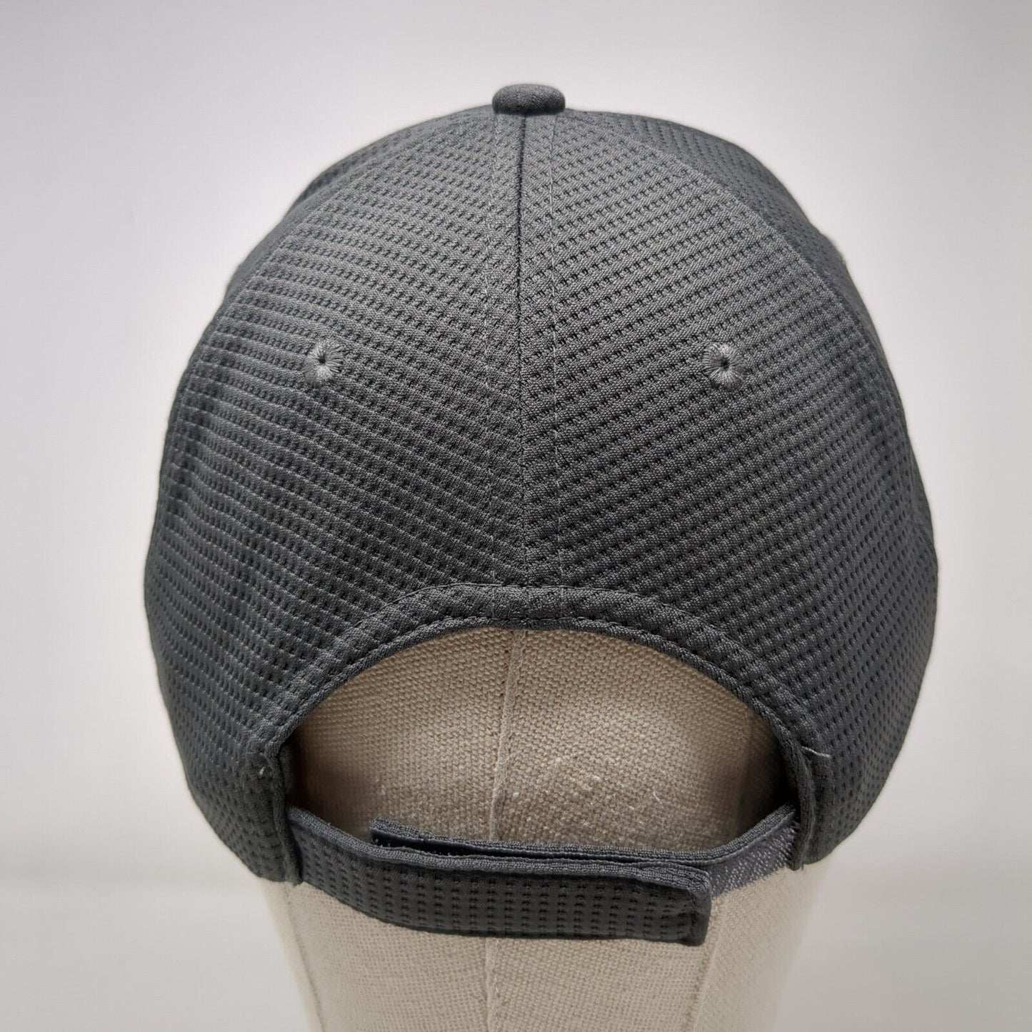 Mule Hide Strapback Hat Gray OSFA Adjustable Embroidered Continental