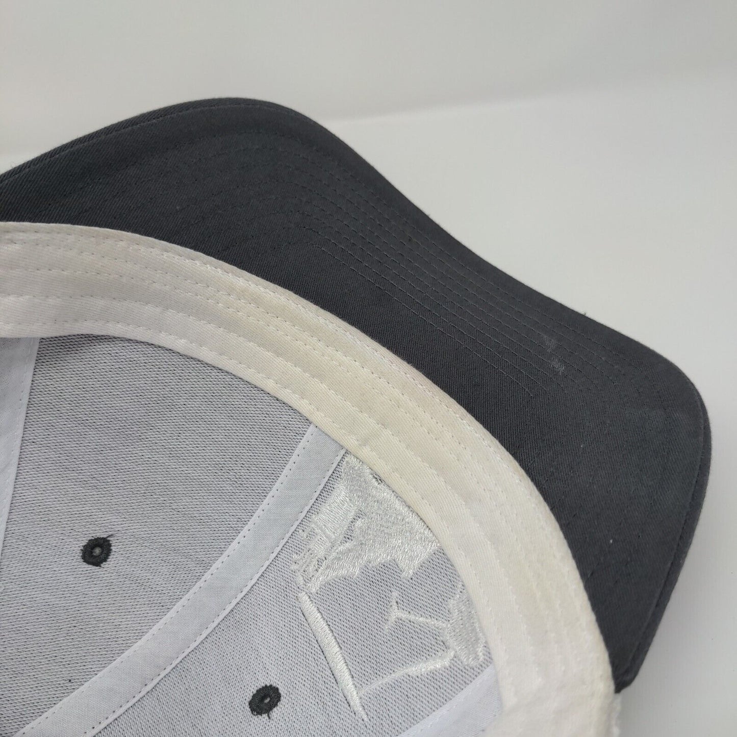 Richardson Snapback Trucker Hat Gray One Size Adjustable Embroidered Mesh Back