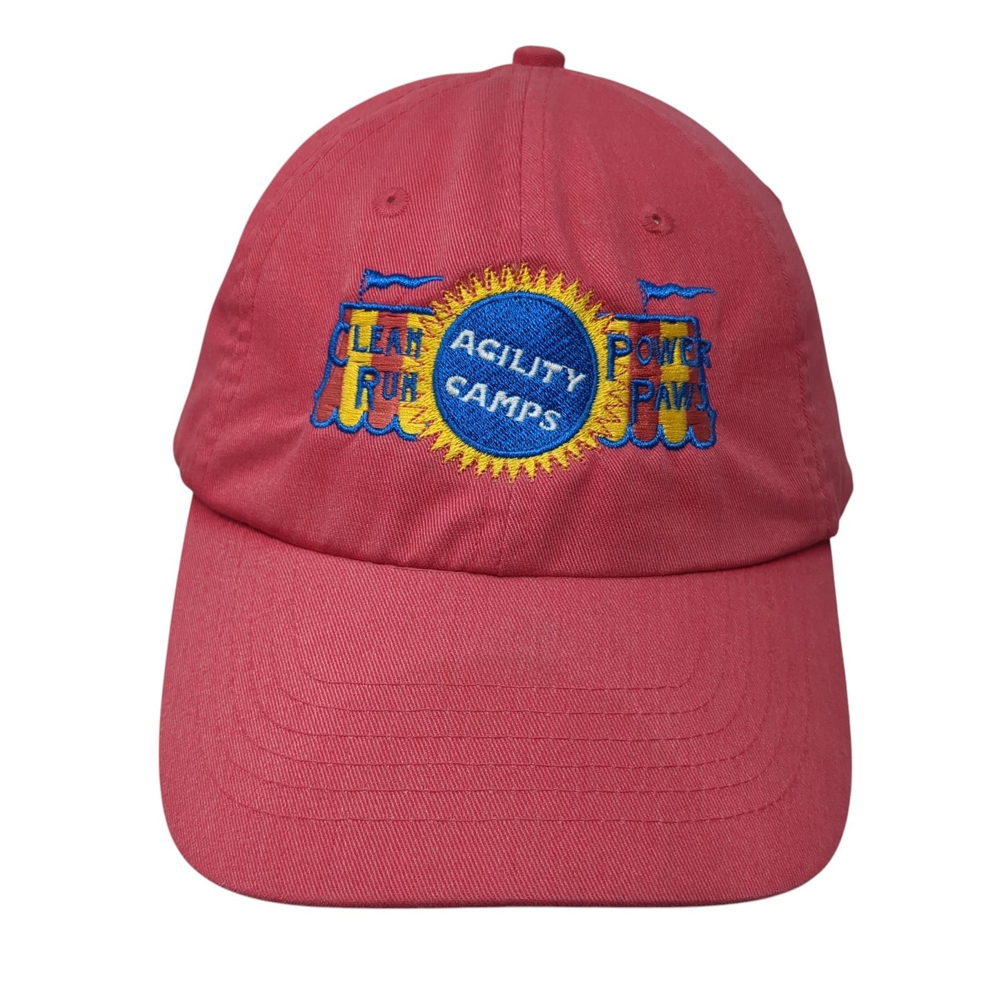Agility Camps Slideback Hat Red One Side Embroidered HeadShots KC Caps