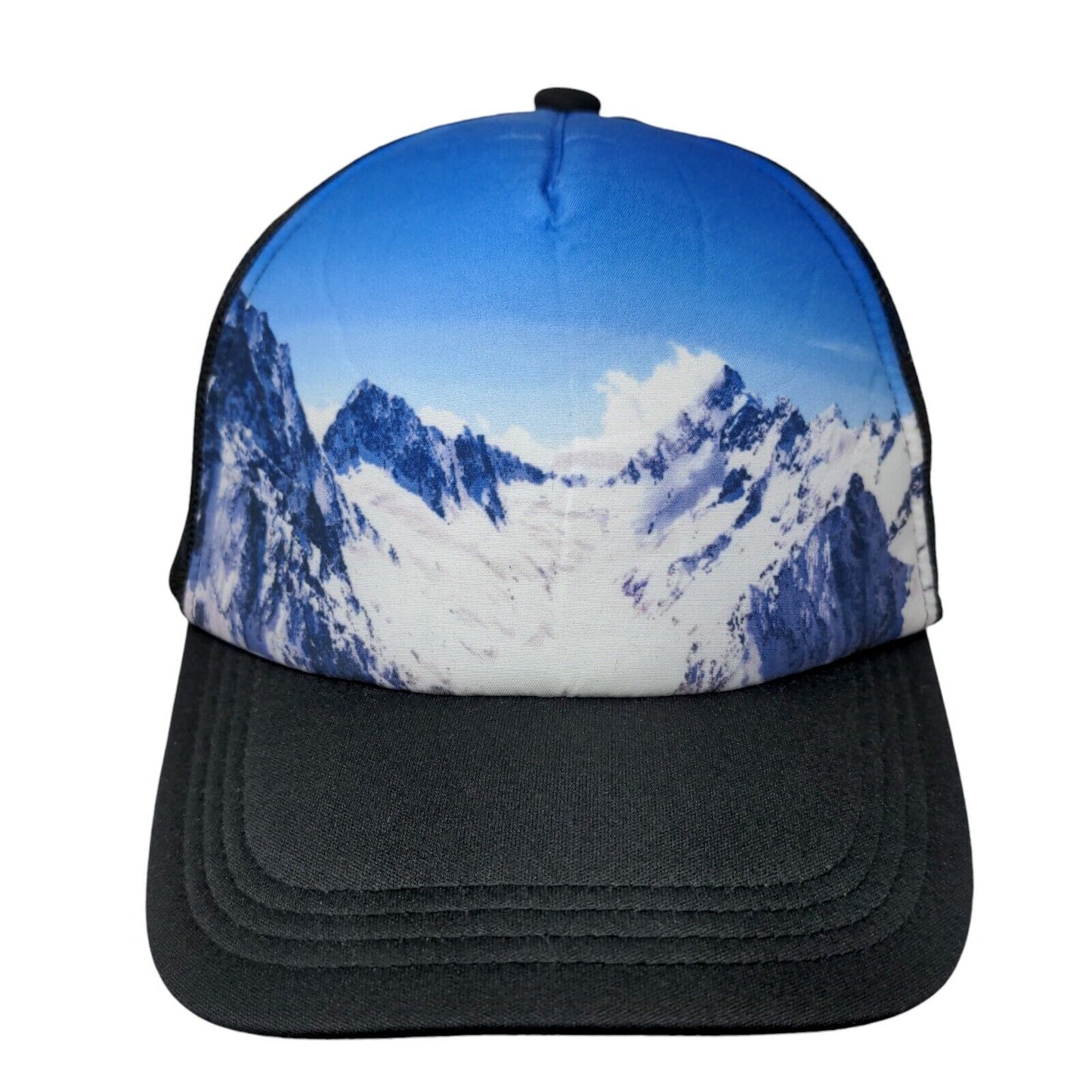 Snowy Mountain Snapback Mesh Back Trucker Hat Multi One Size Port Authority