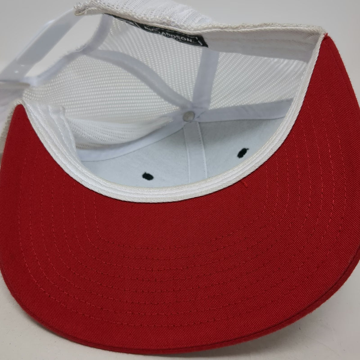 Richardson Trucker Hat Black Red White One Size D&B Supply Patch Mesh Snapback