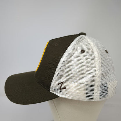 Wyoming Cowboys NCAA Zephyr Trucker Hat Brown White Yellow OSFM Snapback Mesh