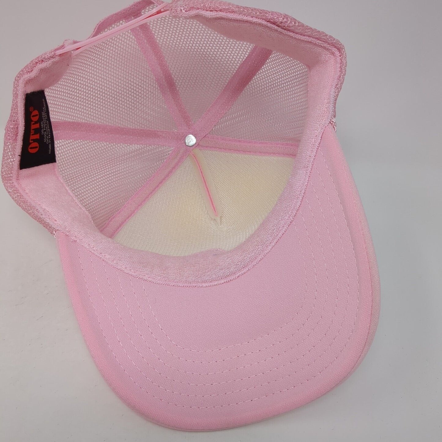 Bottle Snapback Trucker Hat Pink One Size Adjustable Mesh Back Rope Otto