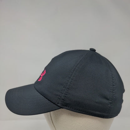 Under Armour Women's Slideback Hat Black OSFA Adjustable Embroidered 6 Panel