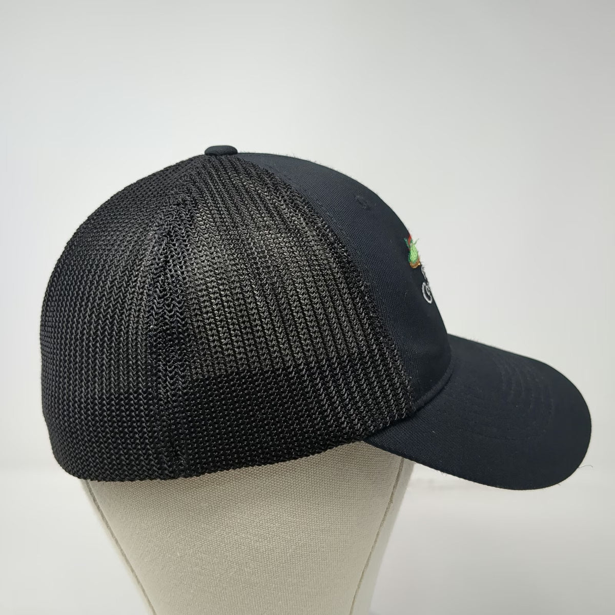 Nike Baseball Cap Black M The Coeur d'Alene Idaho Golf Mesh Flexfit Swoosh Hat