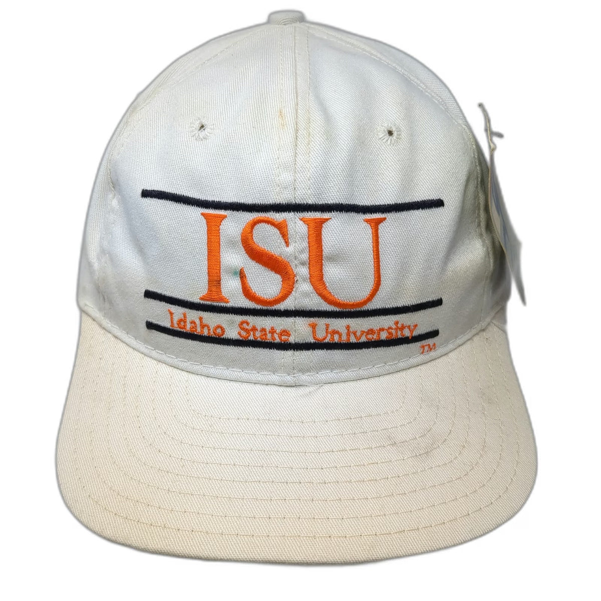 The Game Idaho State NCAA Snapback White ISU Bar Hat W/Tags Vintage USA