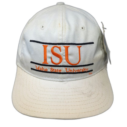 The Game Idaho State NCAA Snapback White ISU Bar Hat W/Tags Vintage USA