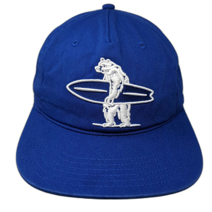 Everyday California 5 Panel Blue One Size Snapback Hat Surfing Bear Logo Cotton