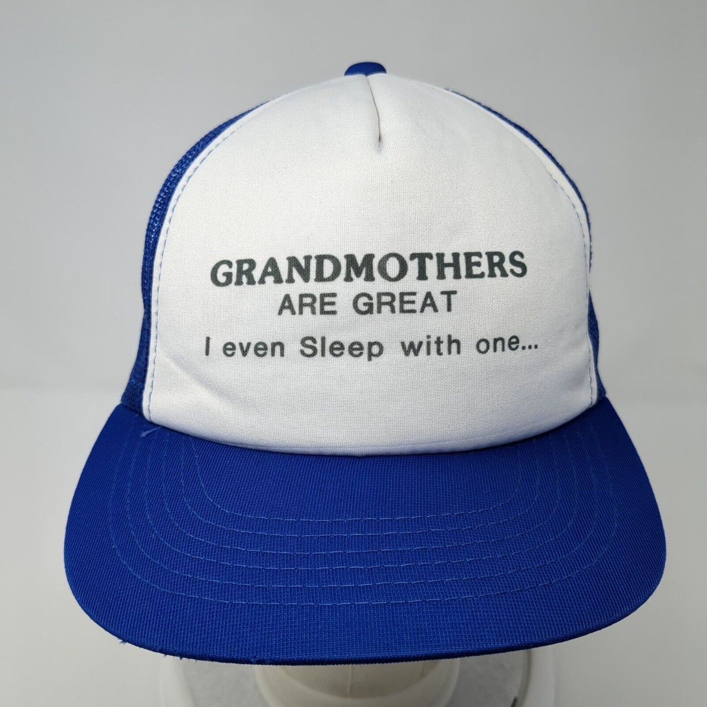 Grandmothers Are Great Snapback Trucker Hat Blue One Size Mesh Back
