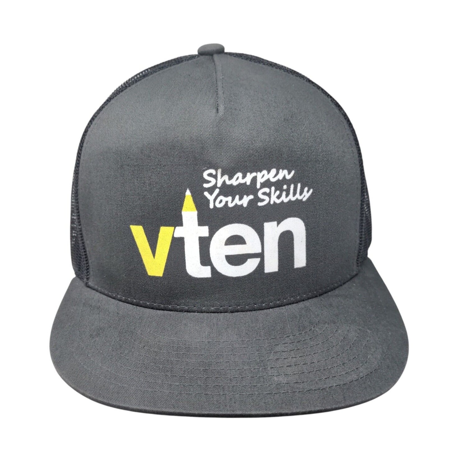 Sharpen Your Skills VTEN Snapback Trucker Hat Gray One Size Mesh Back