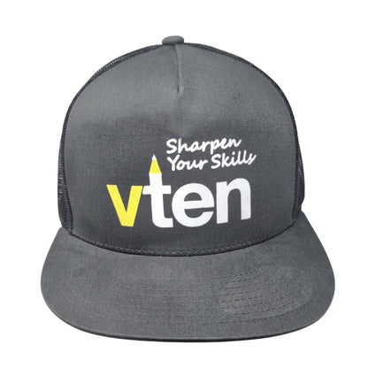 Sharpen Your Skills VTEN Snapback Trucker Hat Gray One Size Mesh Back