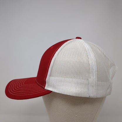 Richardson Snapback 112 Trucker Hat Red One Size Adjustable Mesh Back Blank