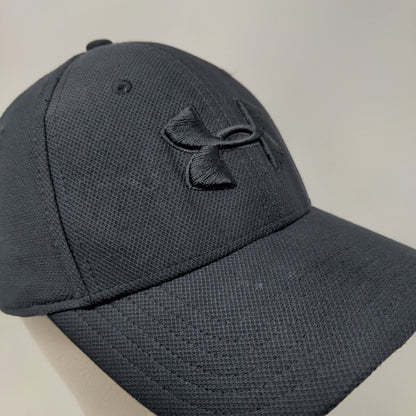Under Armour Fitted Hat Black L/XL Classic Fit Blitzing Embroidered