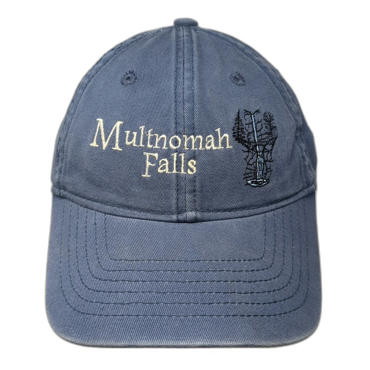 Drift Creek Outdoors Baseball Cap Blue One Size Multnomah Falls Waterfall hat