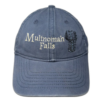 Drift Creek Outdoors Baseball Cap Blue One Size Multnomah Falls Waterfall hat
