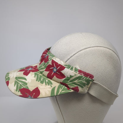 Faded Glory Sun Visor Hat Multicolor OS Adjustable Lightweight Floral Print
