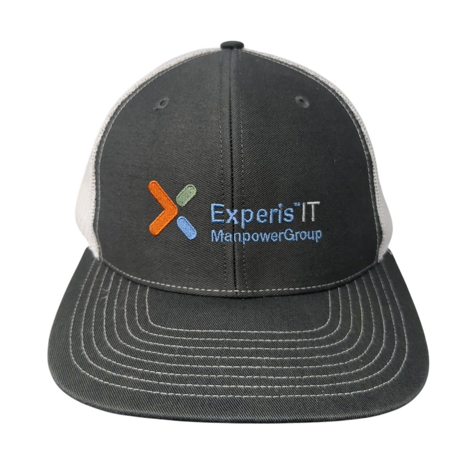 Experis IT Manpower Group Snapback Trucker Hat Gray OS Adjustable Mesh Back