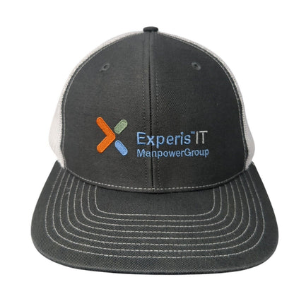 Experis IT Manpower Group Snapback Trucker Hat Gray OS Adjustable Mesh Back