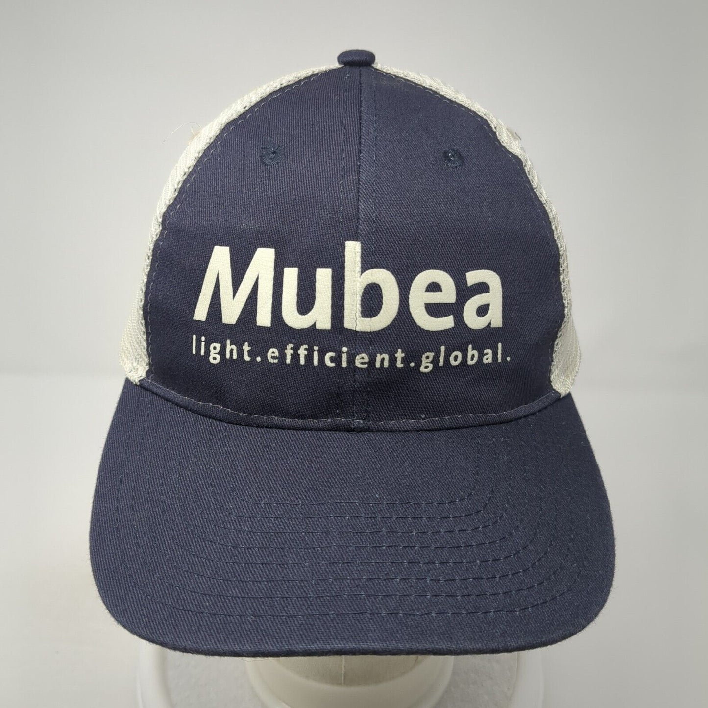 Mubea Light Efficient Global Strapback Trucker Hat Blue OS Mesh Back Vitronic