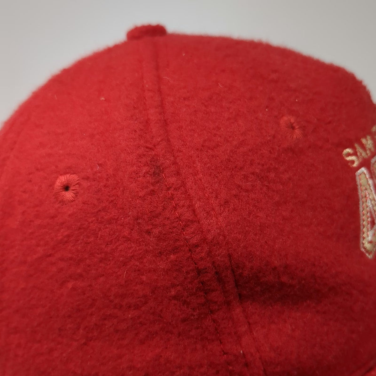 San Francisco 49ers NFL Schuessler Knitting Mills Red OS Fleece Strapback Hat
