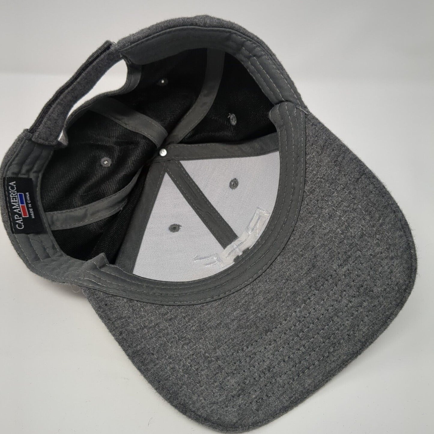 R+F Strapback Hat Gray One Size Adjustable Embroidered Cap America