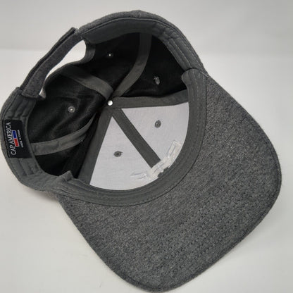 R+F Strapback Hat Gray One Size Adjustable Embroidered Cap America