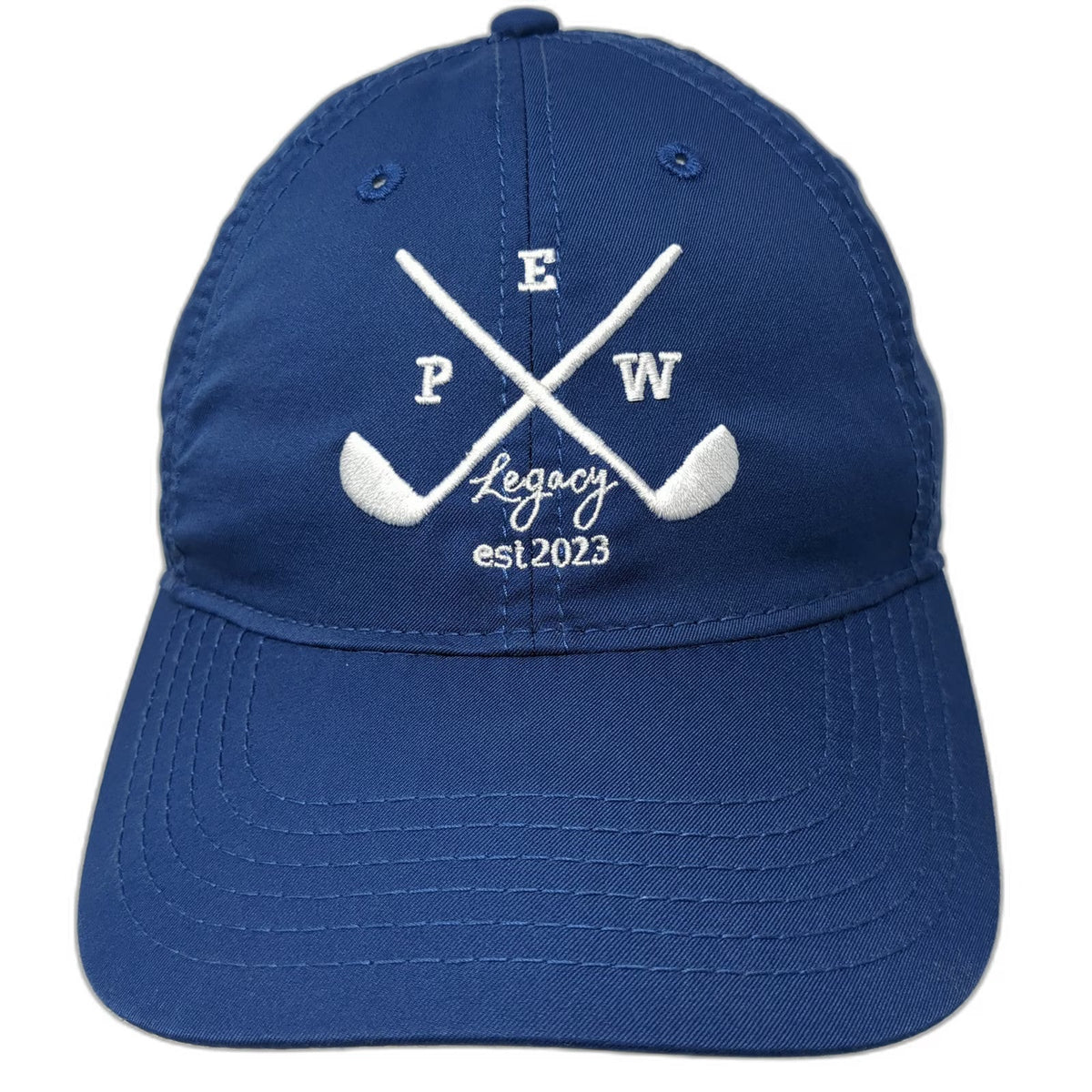 Legacy Baseball Cap Blue One Size Crossed Golf Clubs Est 2023 Strapback Hat