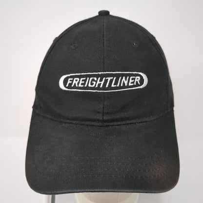 Freightliner Strapback Hat Black One Size Solid Adjustable Embroidered