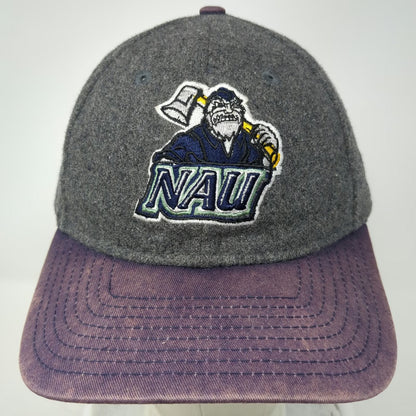 New Era Baseball Cap Gray Purple One Size NAU Lumberjacks Wool Slideback Hat
