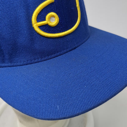 Yupoong Snapback Blue Hat One Size Unofish Logo Green Underbrim Acrylic Wool