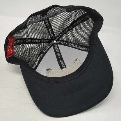 F/U Livestock Trucker Hat Black One Size DTF Down To Farm Mesh Snapback Funny