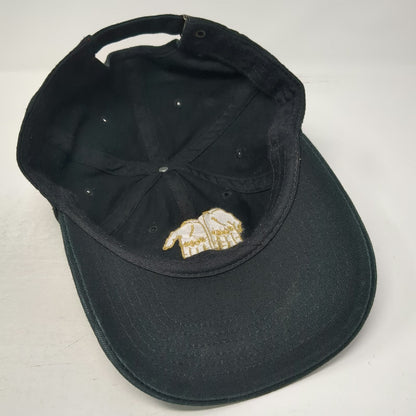Baseball Cap Black One Size Gold Embroidered Hands Black Book Adjustable Hat