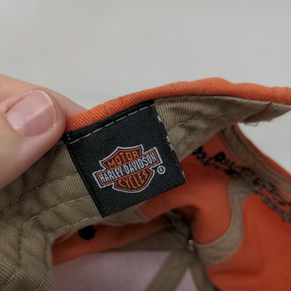 Harley-Davidson Daytona Strapback Hat Orange One Size Embroidered