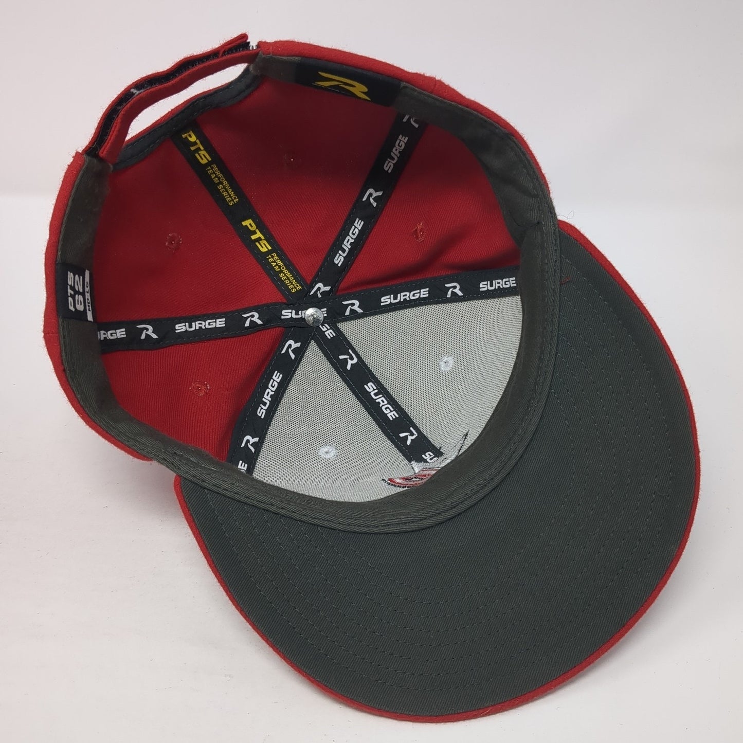 P Logo Strapback Hat Red Large Adjustable Embroidered Richardson Surge