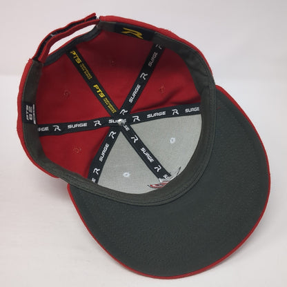 P Logo Strapback Hat Red Large Adjustable Embroidered Richardson Surge