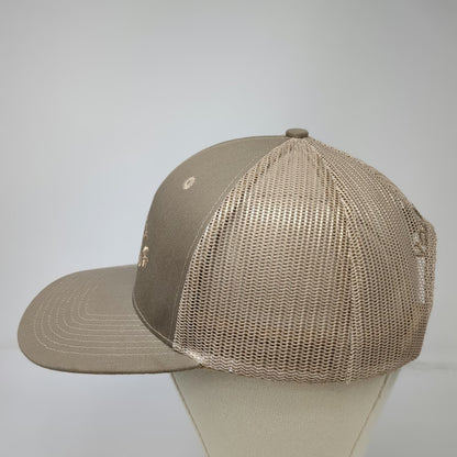 Beige Trucker Hat One Size Ducks Unlimited Volunteer Mesh Snapback Hunting Logo