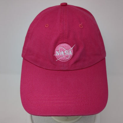 NASA Slideback Hat Pink One Size Adjustable Embroidered Prairie Mountain