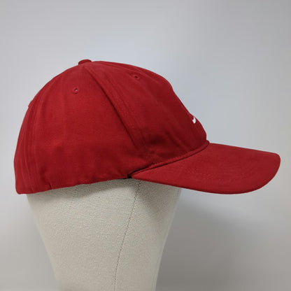 Nike Baseball Cap Red One Size Fitted Embroidered Swoosh Logo Pro Classics Hat