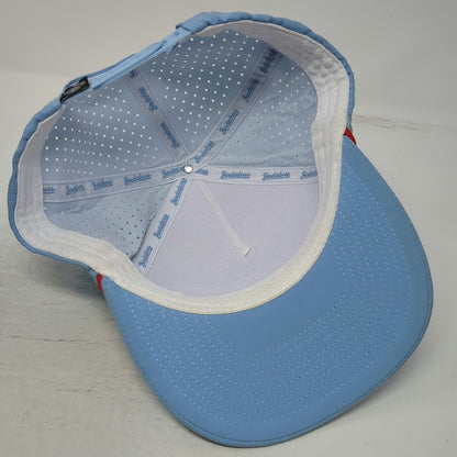 Birdieboss Trucker Hat Blue One Size 5 Panel Snapback Laser Cut Rope Golfing Cap