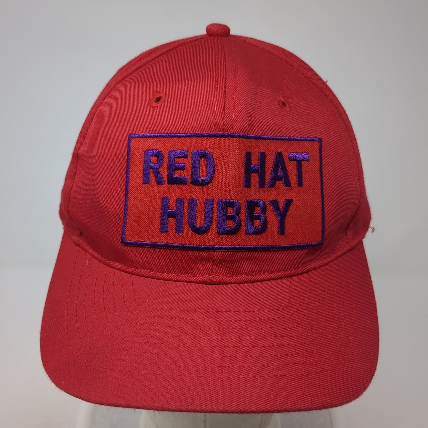 Red Hat Hubby Snapback Hat Red One Size Adjustable Embroidered 6 Panel Otto