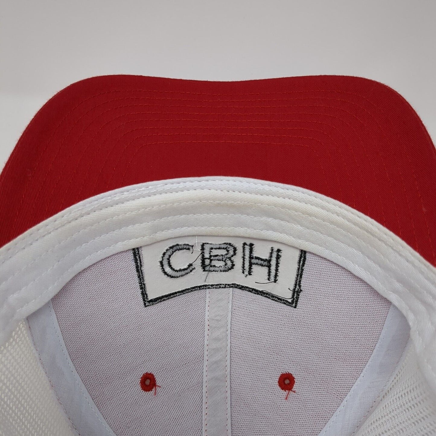 CBH Snapback Mesh Back Trucker Hat Red One Size Colorblock Richardson