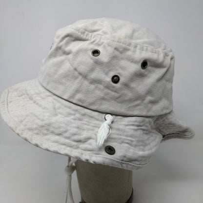 USA Football Men's Bucket Hat Gray Chin Strap 100% Cotton Embroidered Logo