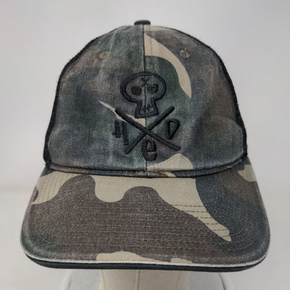 HED Skull Logo Strapback Trucker Hat Camouflage One Size Embroidered Mesh Back