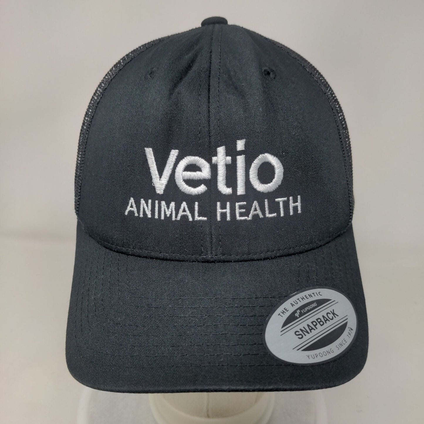 Vetio Animal Health Snapback Mesh Back Trucker Hat Black One Size Yupoong