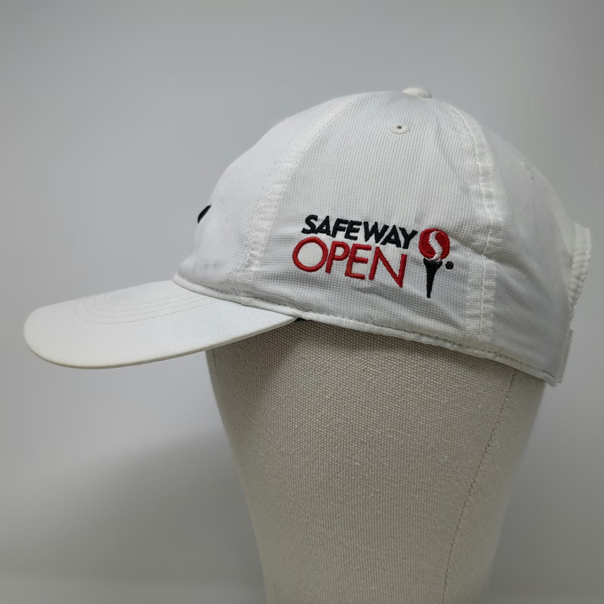 Nike Baseball Cap White One Size Safeway Open Golf Embroidered Strapback Hat