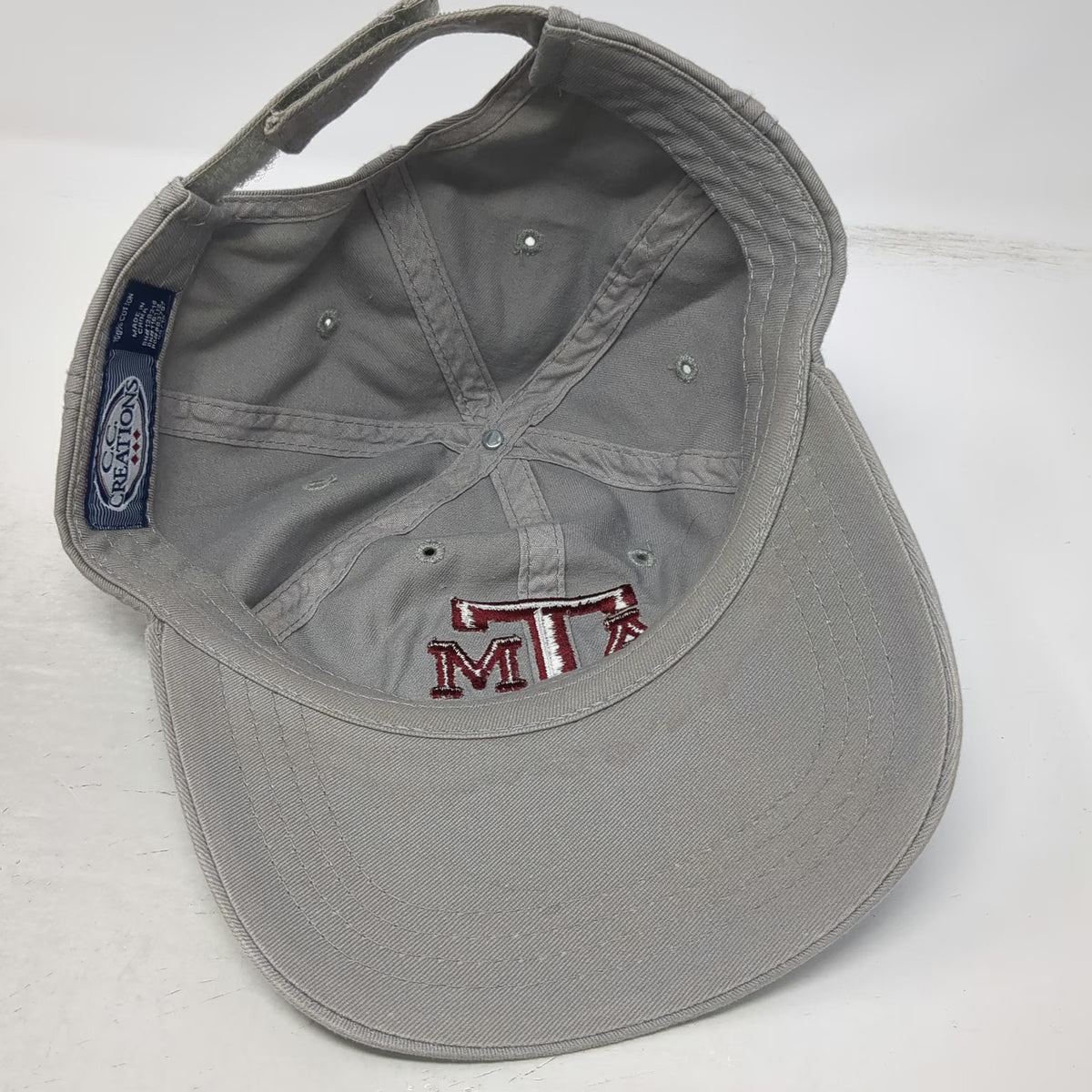 Texas A&M Aggies NCAA CC Creations Cap Hat Gray One Size Strapback ATM Red Logo