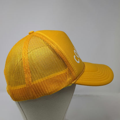 Otto Colorado Trucker Hat Yellow One Size Snapback Glitter Graphic Foam Mesh